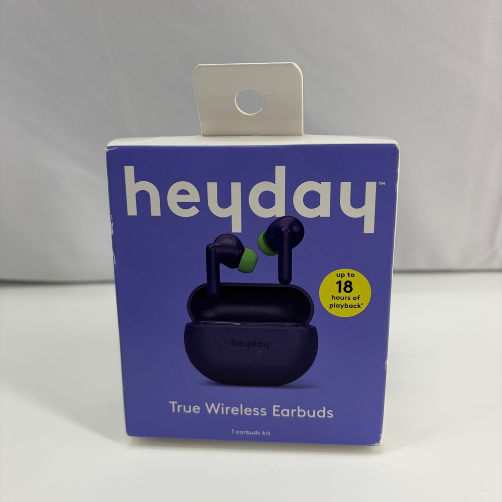 Heyday True Wireless Earbuds Bluetooth 5.4 Dark Purple 18hr Playback TWS11